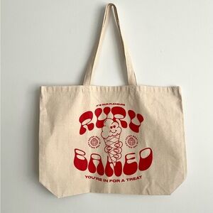 Brand New Large Canvas Ruru Baked Tote Bag (Local Ice Cream Shop in Toronto)